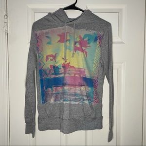 American Eagle Womens Multicolor Athletic Fit Hoodie Size Extra Small